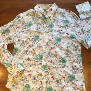 Women’s NWOTwhite floral BLOCK 60 shirt/ sz L-XL?